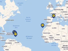 Mapa plavby