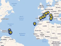 Mapa plavby